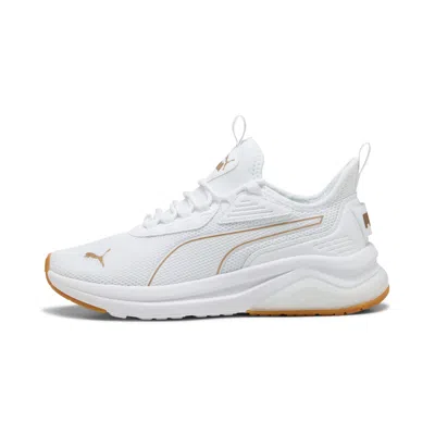 Puma Amplifier Women's Sneakers In White- Gold