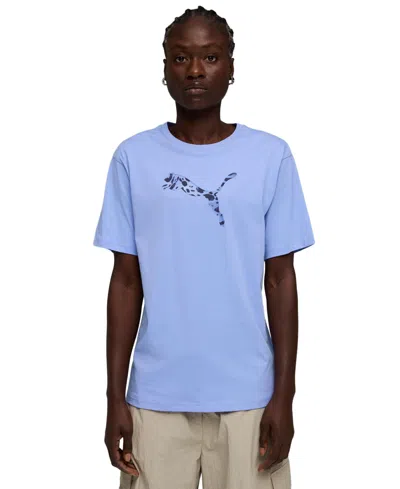 Puma Women's Animal Graphic Crew Neck T-shirt In Purple