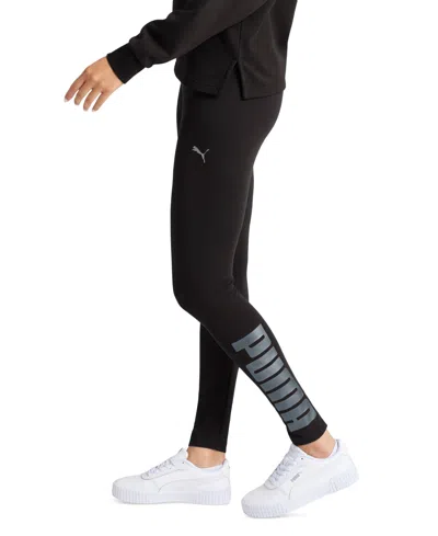 Puma Women's Athletic Graphic Full-length Leggings In Black