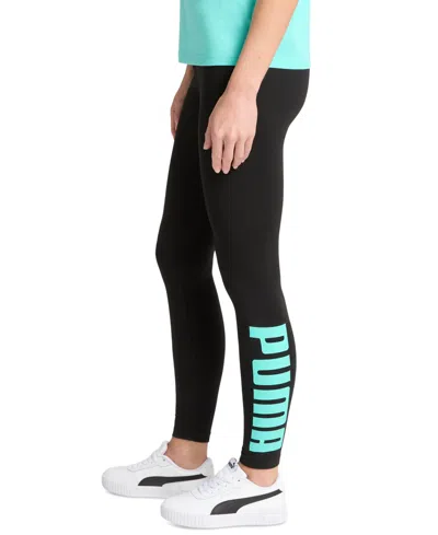 Puma Women's Athletic Graphic Full-length Leggings In Blue