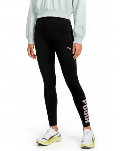 Puma Women's Athletic Graphic Full-length Leggings In  Black-misty Pink