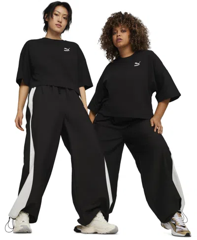Puma Women's Better Classics Oversized Cropped T-shirt In Black