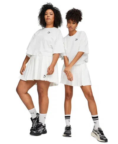 Puma Women's Better Classics Oversized Cropped T-shirt In White