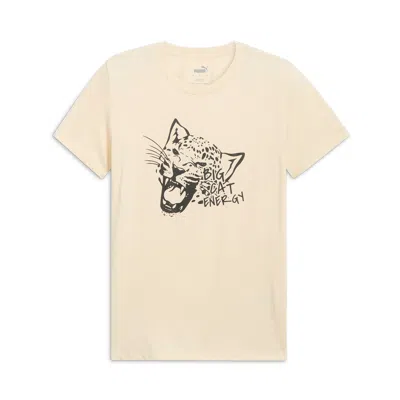 Puma Big Cat Energy Women's T-shirt In Alpine Snow