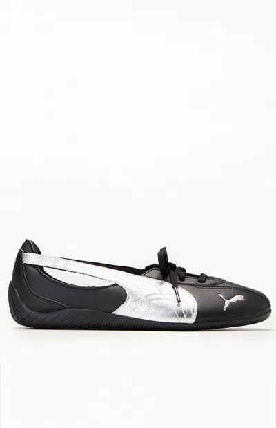Puma Speedcat Leather Ballet Flats In Black