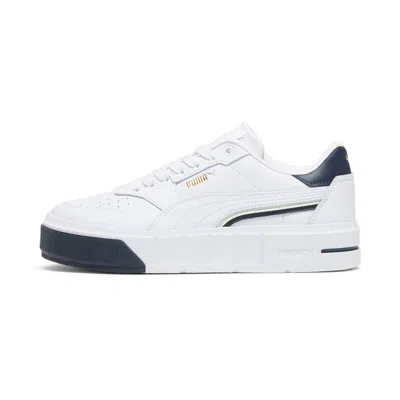 Puma Cali Court Classics Women's Sneakers In White- Gold-cool Dark Gray