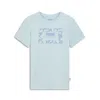Puma Cheetah Box Logo Women's T-shirt In Blue