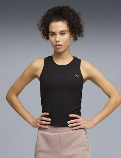 Puma Women's Cloudspun Rib Tank In Black