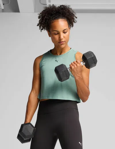 Puma Women's Cloudspun Sleeveless Tank In Green