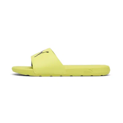 Puma Cool Cat 2.0 Sport Women's Slides In Lime Sheen- Black-creamy Vanilla