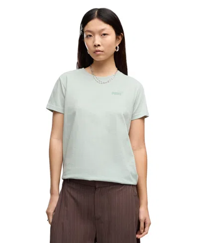 Puma Women's Crewneck Standard Small Logo T-shirt In Green
