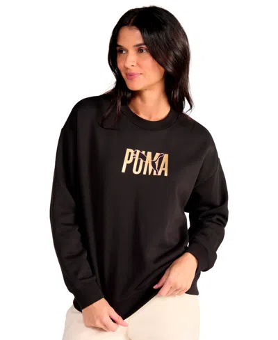 Puma Women's Crewneck Sweatshirt In Black