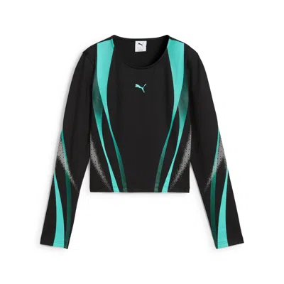 Puma Women's Dare To Graphic Long Sleeve Tee In Black