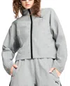 Puma Dare To Women's Oversized Full-zip Woven Jacket In Flat Light Gray