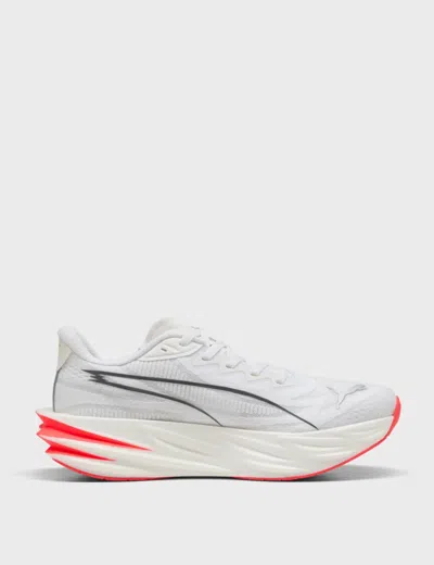 Puma Women's Deviate Pure Nitro Running Shoes In White