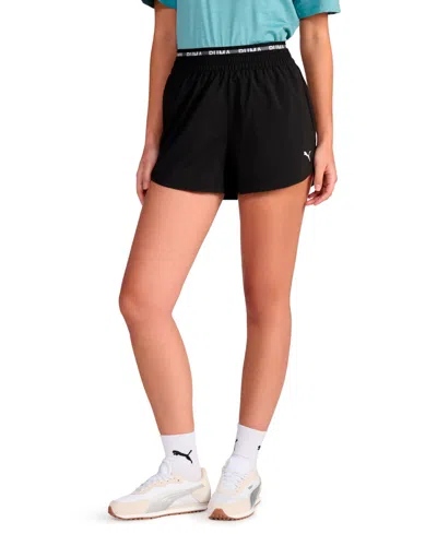 Puma Women's Double Waistband Shorts In Black