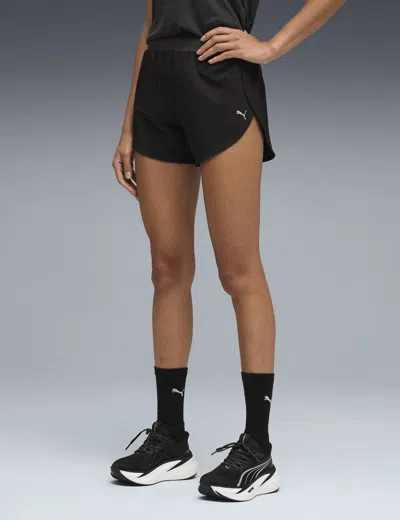 Puma Women's Dreamrun Drycell Running 3" Shorts In Black