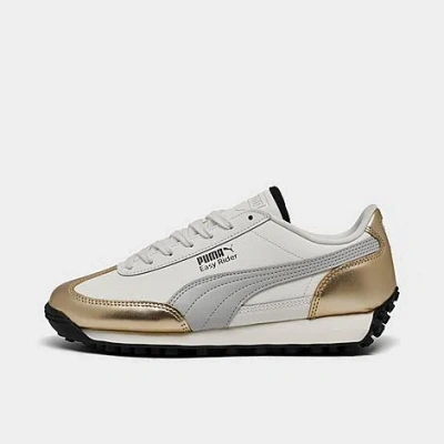 Puma Women's Easy Rider Casual Sneakers From Finish Line In Warm White- Gold-glacial Gray- Black