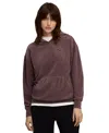 Puma Women's Elevated Comfort Velour Long-sleeve Hoodie In Purple