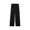 Puma Ess Elevated High-waist Straight Leg Rib Pants Women In Black