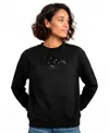 Puma Women's Ess Elevated Sequin Pullover Sweatshirt In Black