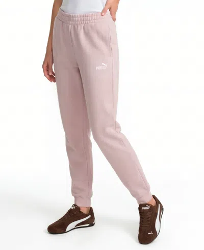 Puma Women's Ess No. 1 Logo Fleece Relaxed-fit Pull-on Sweatpants In Misty Pink