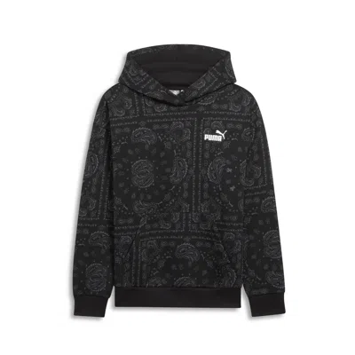 Puma Women's Ess+ Paisley Aop Hoodie In Black