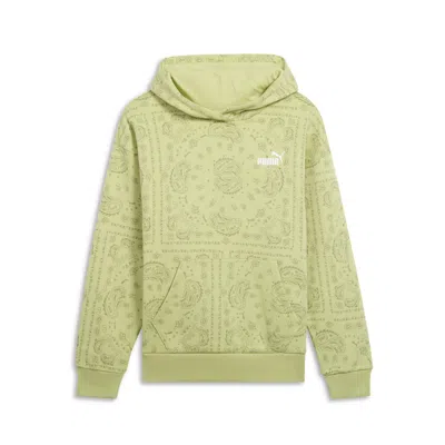 Puma Ess+ Paisley Aop Women's Hoodie In Pistachio