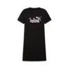 Puma Ess Slim T-shirt Floral Women's Dress In Black