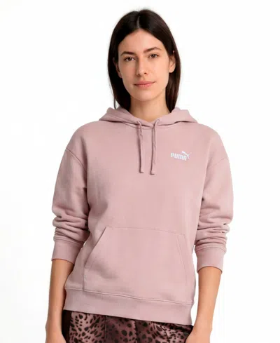 Puma Women's Ess Small No.1 Logo Standard Pullover Fleece Hoodie In Pink
