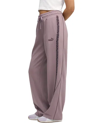 Puma Women's Essential Animal Straight-leg Pants In Pink