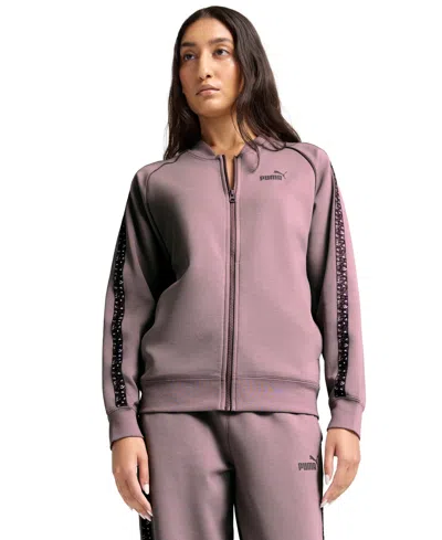 Puma Women's Essential Animal Track Jacket In Pink