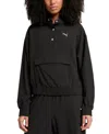 Puma Women's Essential Ripstop Snap-placket Jacket In  Black