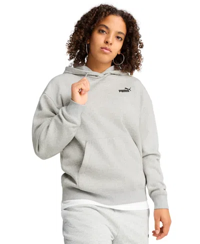Puma Women's Essential Small No. 1 Logo Hoodie In Gray