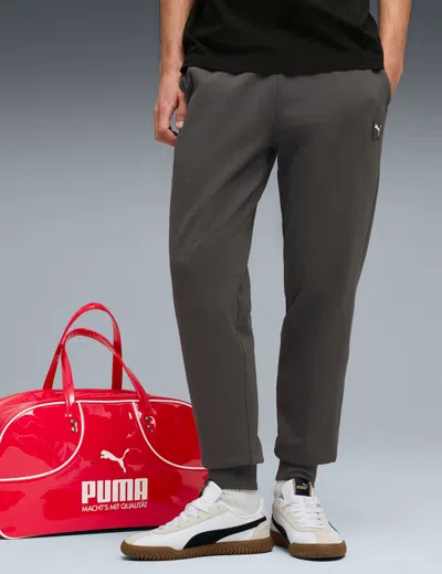 Puma Women's Essentials Elevated Sweatpants- Dusky Gray In Black