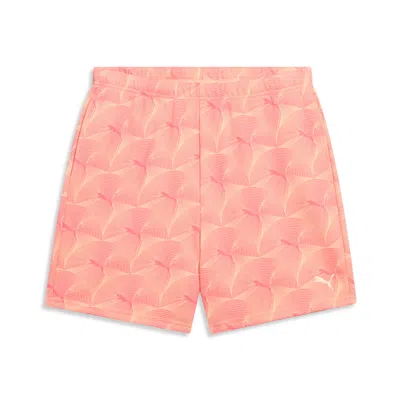 Puma Women's Essentials Graphic High-rise 5" Shorts In Multi