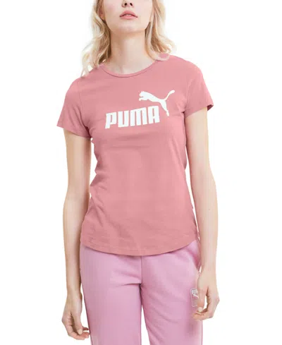 Puma Women's Essentials Graphic Short Sleeve T-shirt In Grape Mist