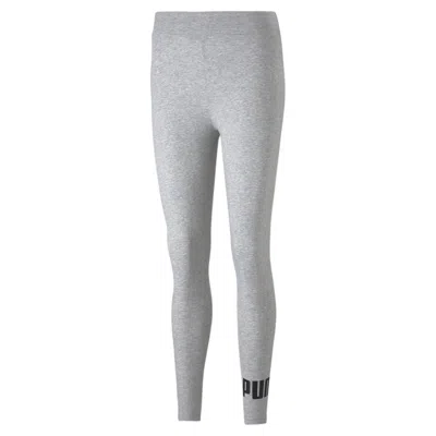 Puma Essentials Logo Women's Leggings In Light Gray Heather