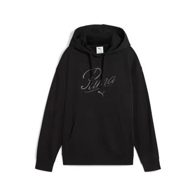 Puma Women's Essentials Script Comfort Hoodie In Black