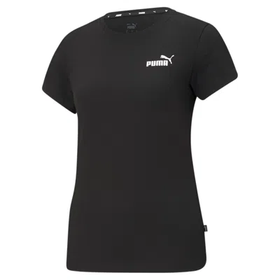Puma Ess Small Logo Tee In Black