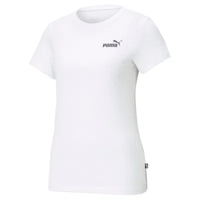 Puma Ess Small Logo Tee In White