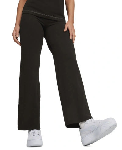 Puma Women's Essentials Straight Leg Full-length Pants In  Black