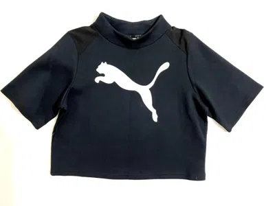 Puma Women's Evostripe Pullover Sweatshirt In Black In Blue