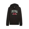 Puma Faux Embroidered Floral Women's Hoodie In Black