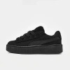 Puma X Fenty Women's Creeper Phatty Corduroy Low Top Platform Sneakers In Black/black/black