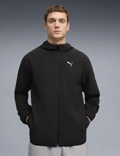 Puma Women's Flex Stretch Woven Training Jacket In Black