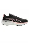 Puma Women's Forever Run Nitro Running Shoe In Black/koral Ice Silver In Multi