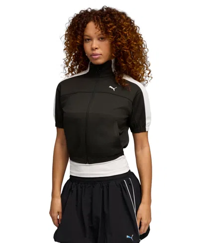 Puma Women's Full-zip Slim-fit Jacket In Black
