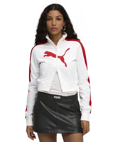 Puma Women's Future Archive T7 Slim Cropped Track Jacket In White