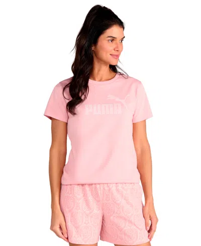 Puma Women's Graphic Regular Fit T-shirt In Pink